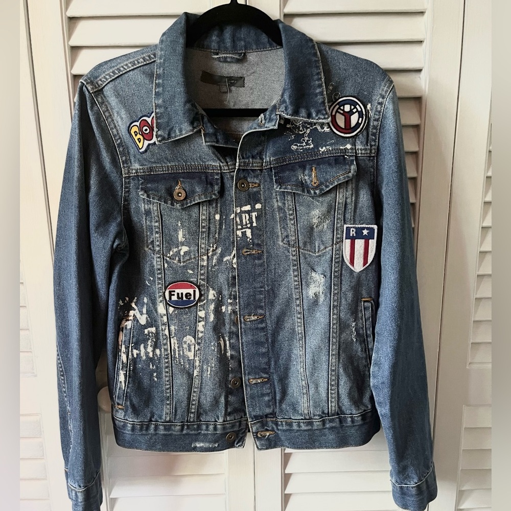 Zara Patch Jean Jacket Small